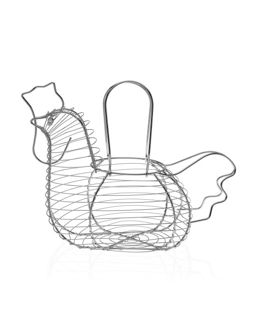 COQUETIER EN ACIER EN FORME DE POULE COQUETIER EN ACIER EN FORME DE POULE