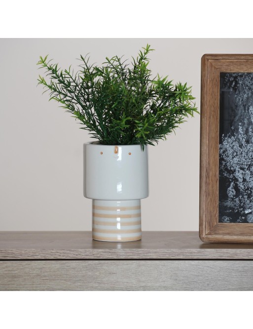 CERAMIC PLANTER SILHOUETTE WITH LEO MODEL FACE