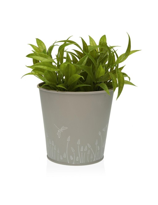 GRAUER METALLTOPF 14x16 CM GRAUER METALLTOPF 14x16 CM