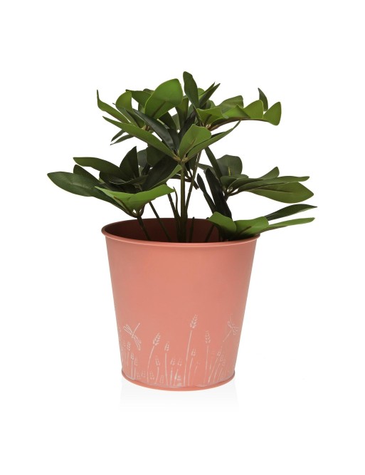 ORANGE METAL POT 14x16 CM