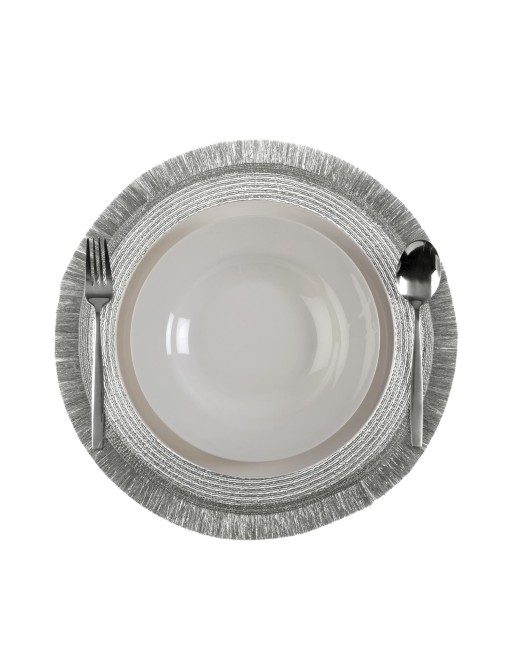 TISCHSET AUS POLYESTER ODER SILBERNES TRIVIA-TUCH 38 CM