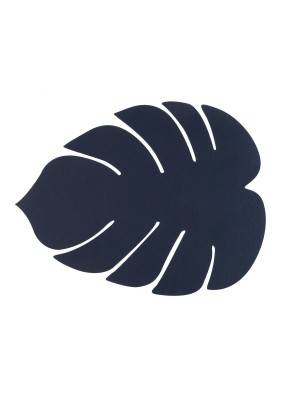 MODÈLE DE NAPPE INDIVIDUELLE MONSTERA LEAF BLEU NUIT