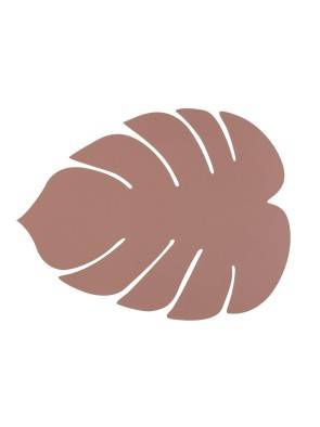 NAPPE DE TABLE EN FEUILLES ROSES DE MONSTERA