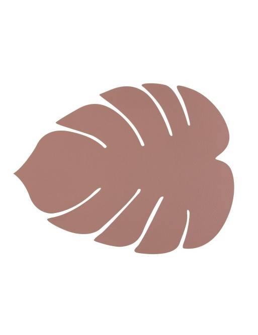 NAPPE DE TABLE EN FEUILLES ROSES DE MONSTERA