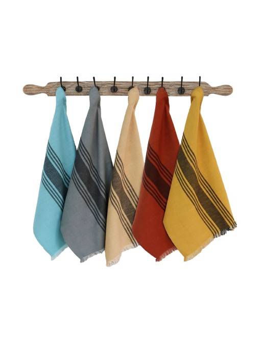 ASSORTIMENT DE 25 TORCHONS ASSORTIS EN 5 COULEURS