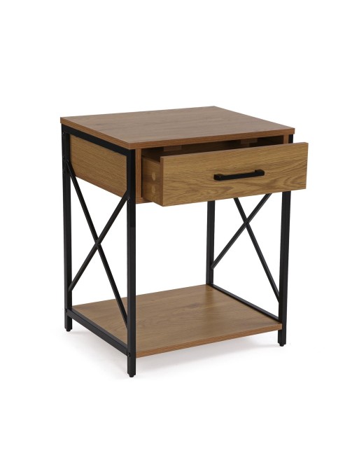 DARK BEDSIDE TABLE WITH 1 DRAWER PARIS MODEL