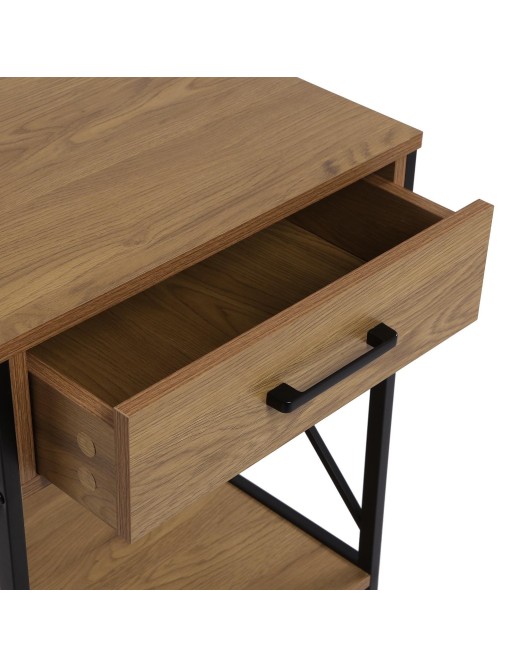 TABLE DE CHEVET FONCÉE AVEC 1 TIROIR MODÈLE PARIS