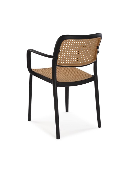 SILLA CON REPOSABRAZOS NEGRA MODELO VENICE