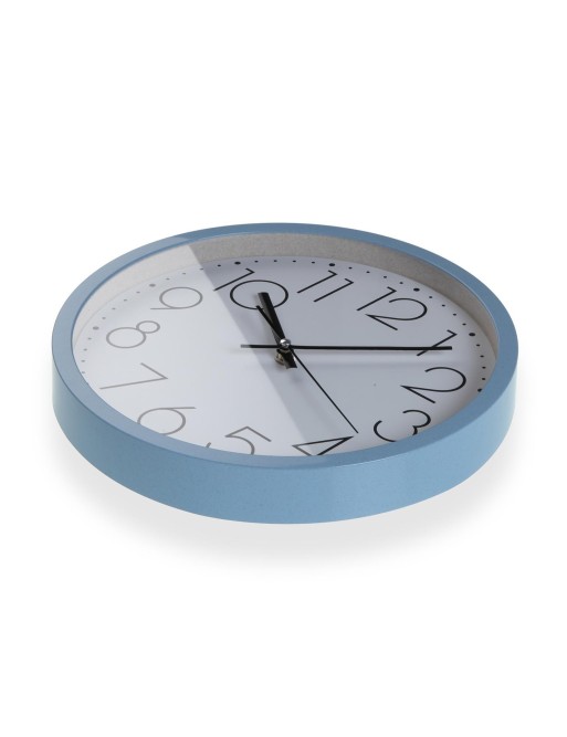 RELOJ ECOLOGICO MADERA COLOR AZUL 30 CM MODELO BIODEGRADABLE