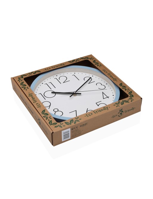 MONTRE ÉCOLOGIQUE EN BOIS BLEU MODÈLE BIODÉGRADABLE 30 CM MONTRE ÉCOLOGIQUE EN BOIS BLEU MODÈLE BIODÉGRADABLE 30 CM