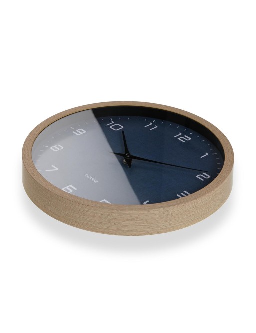 RELOJ ECOLOGICO MADERA COLOR AZUL OSCURO 30 CM MODELO BIODEGRADABLE