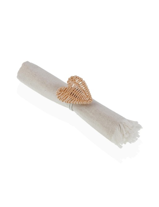 RATTAN AND METAL NAPKIN RING MODEL LIGHT BROWN HEART