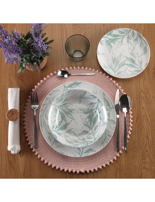 RATTAN AND METAL NAPKIN RING BROWN MODEL