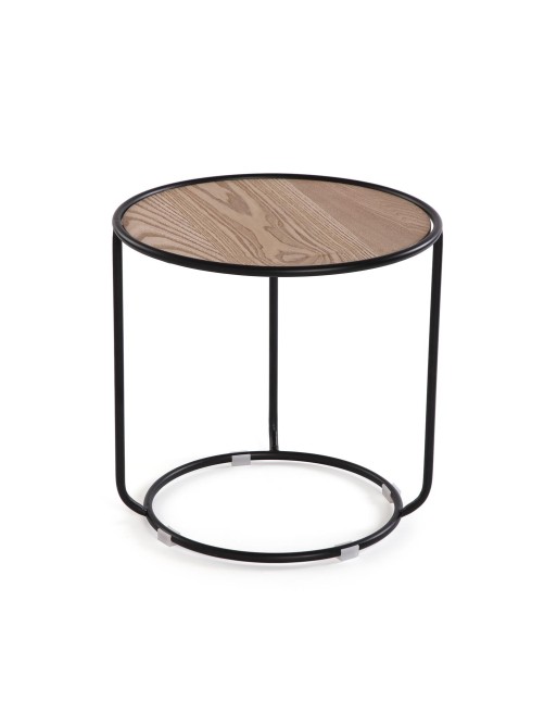 DARK GREY POUF AND TABLE LIS MODEL