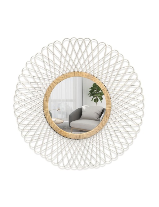 MIROIR ROND BLANC SPIRALE MODÈLE 75x2,5 CM
