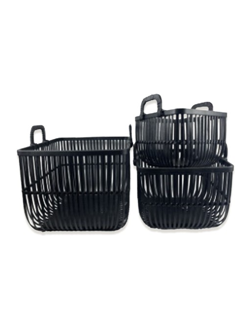 ASSORTMENT OF 3 BAMBOO BASKETS ASSORTMENT OF 3 BAMBOO BASKETS