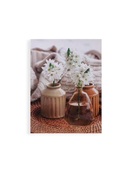 WEISSE BLUMEN CANVAS MODELL 30X40 CM