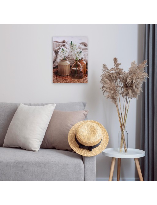 WEISSE BLUMEN CANVAS MODELL 30X40 CM