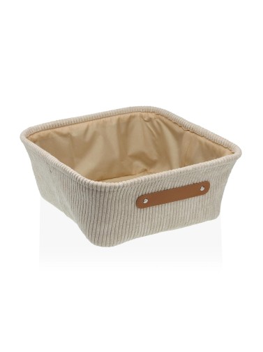 QUADRATISCHER KORB IN BEIGE 13,5x32x32 CM