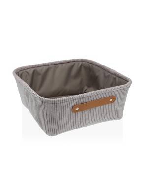 CESTA CUADRADA COLOR GRIS CLARO