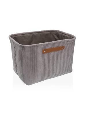CESTA RECTANGULAR COLOR GRIS CLARO 25x26x38 CM