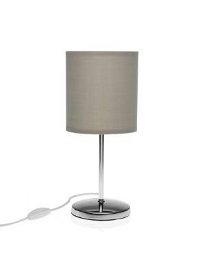 HELLGRAUE TISCHLAMPE 13x13x29,5 CM