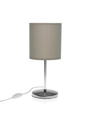 LAMPARA DE MESA COLOR GRIS CLARO 13x13x29,5 CM