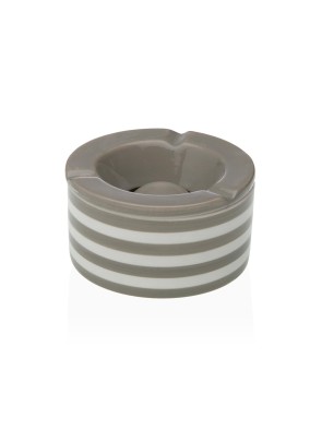 GREY STRIPED ASHTRAY