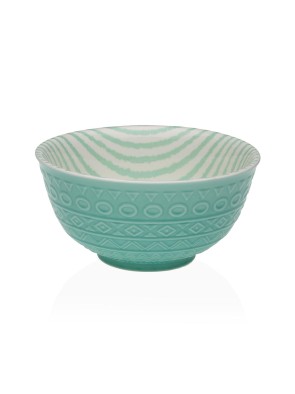 BOL EN PORCELAINE TURQUOISE 7,7x16 CM