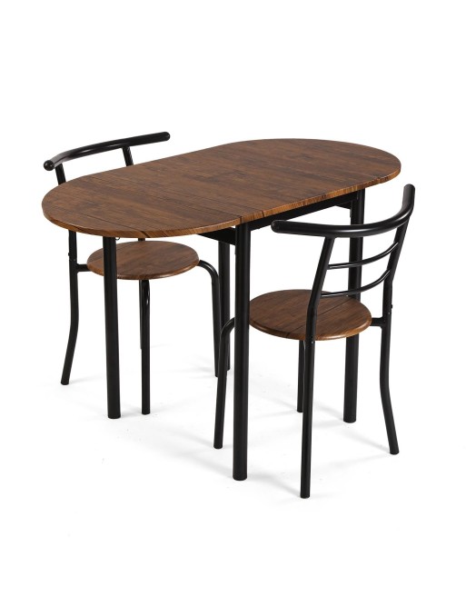 JEU DE SOCIÉTÉ AVEC 2 CHAISES NOIRES MODÈLE LUCIA