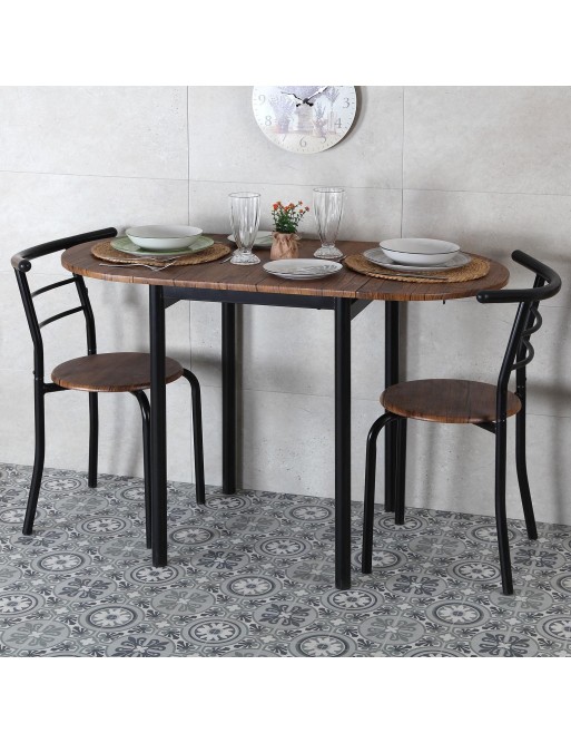 JEU DE SOCIÉTÉ AVEC 2 CHAISES NOIRES MODÈLE LUCIA