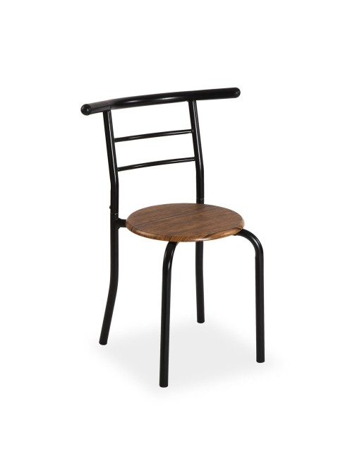 JEU DE SOCIÉTÉ AVEC 2 CHAISES NOIRES MODÈLE LUCIA