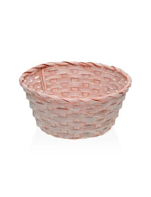 CESTA REDONDA COLOR ROSA 23 CM (23x10 CM) CESTA REDONDA COLOR ROSA 23 CM (23x10 CM)