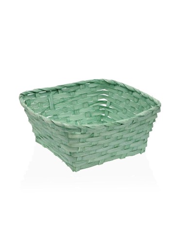 CESTA CUADRADA COLOR VERDE 20 CM (20x10 CM)
