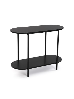 SCHWARZ METALLIC KONSOLE ODER EINGANGSTISCH 90x70 CM