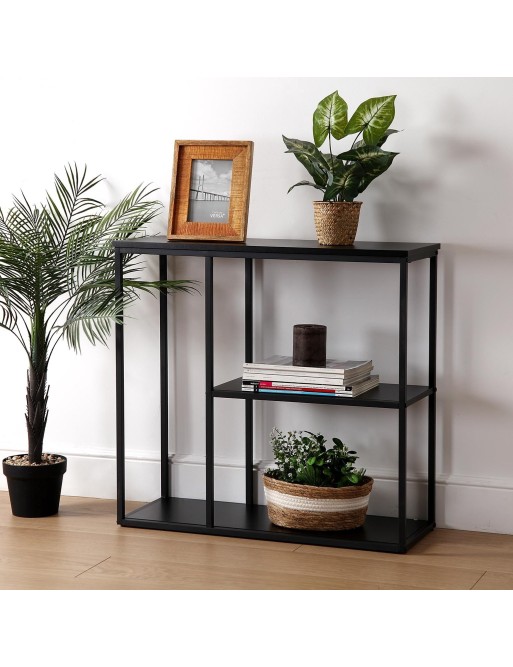 BLACK METAL CONSOLE 80x75 CM