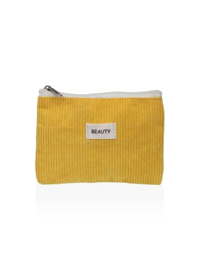 TROUSSE DE TOILETTE MODÈLE BEAUTÉ JAUNE 17X12 CM