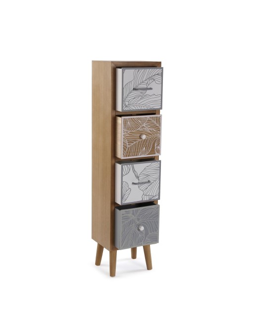 COMMODE À QUATRE TIROIRS MODÈLE PALM GREY