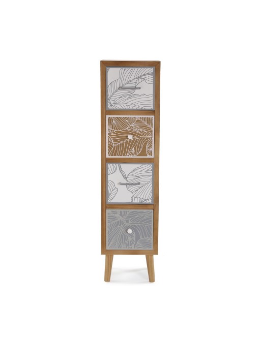 CHEST OF DRAWERS WITH FOUR DRAWERS MODEL PALM GREY