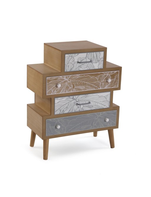 COMODA CON 4 CAJONES MODELO PALM GREY