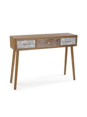 CONSOLA CON 3 CAJONES MODELO PALM GREY