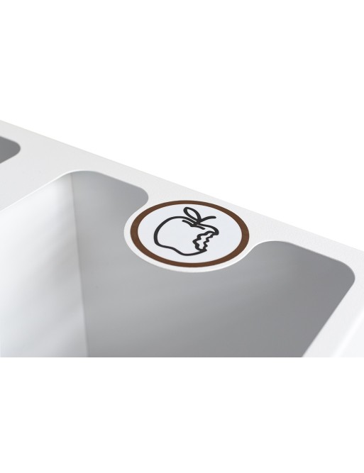 Papelera metálica blanca de reciclaje 4 residuos. Con aro para sujeción de bolsa. Capacidad 176 litros Papelera metálica blanca de reciclaje 4 residuos. Con aro para sujeción de bolsa. Capacidad 176 litros