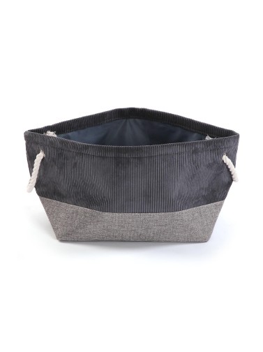 DARK GREY CORDUROY BASKET