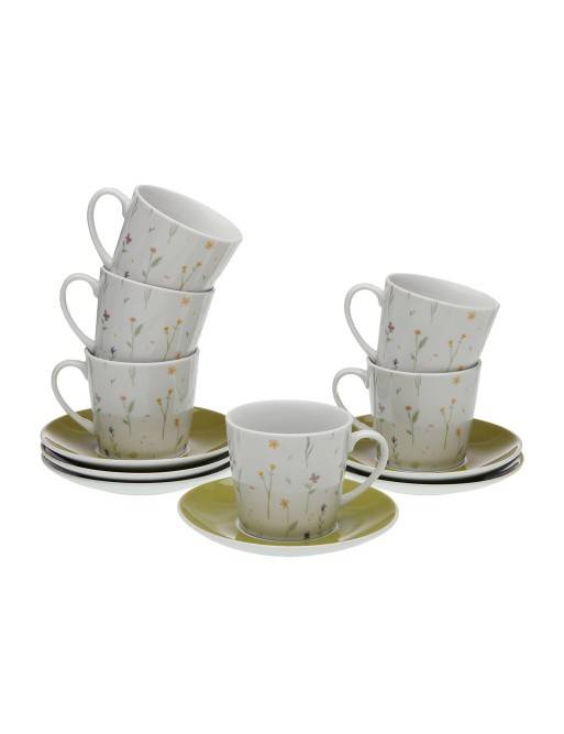 SET 6 TEA CUPS WITH LOIRA MODEL PLATE SET 6 TEA CUPS WITH LOIRA MODEL PLATE