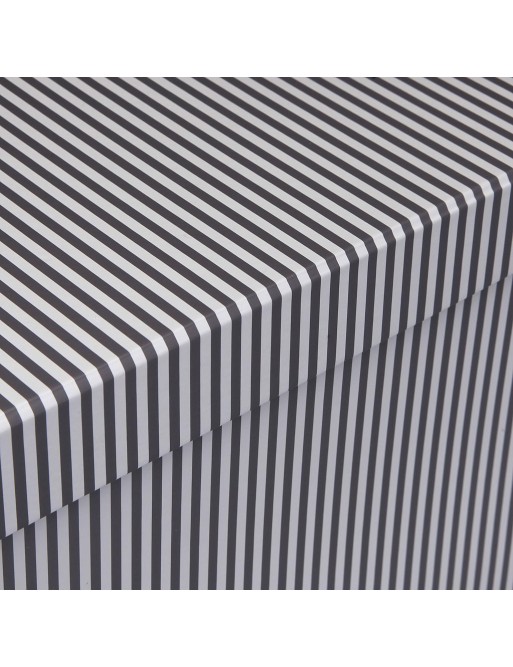 SET 15 CARDBOARD BOXES GRAY STRIPES