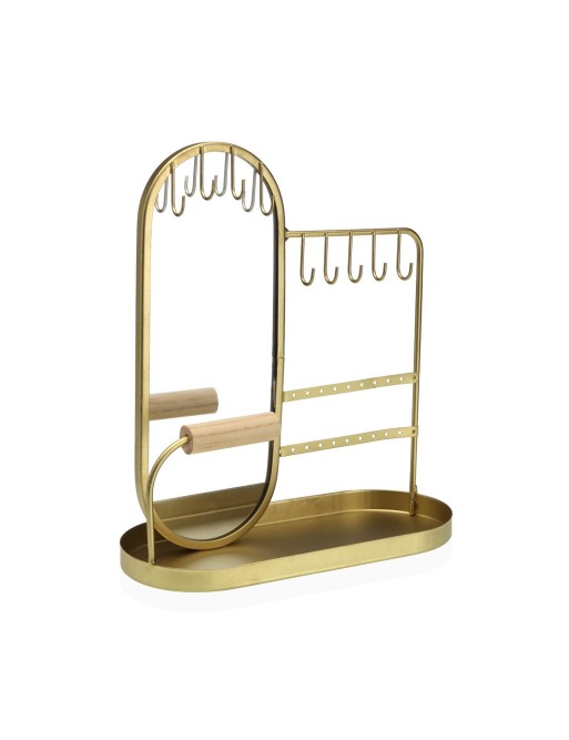 GOLDMETALLISCHE SCHMUCKSCHATULLE MIT SPIEGEL