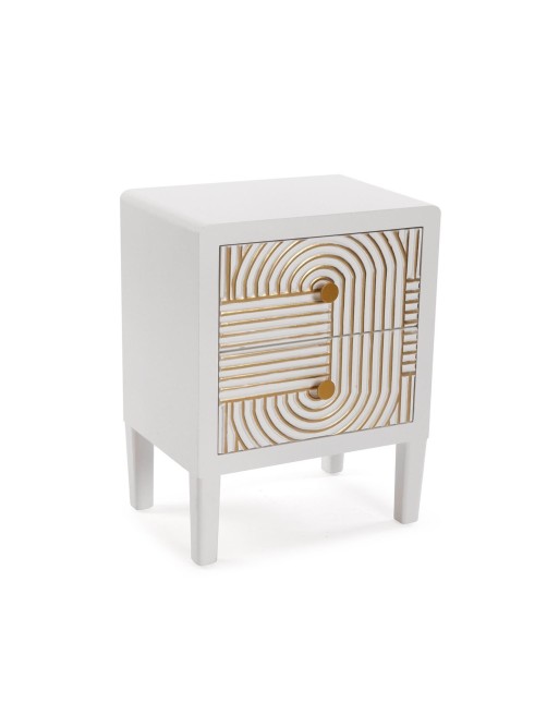 TABLE DE CHEVET AVEC 2 TIROIRS MODÈLE VIROLE