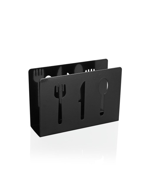 BLACK METALLIC NAPKIN HOLDER CUTLERY MODEL BLACK METALLIC NAPKIN HOLDER CUTLERY MODEL