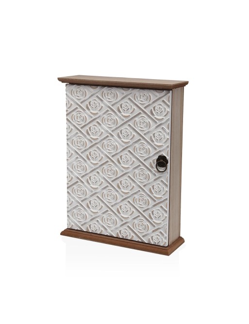 BOÎTE À CLÉS BLANCHE AVEC DÉCORATION DE ROSES BOÎTE À CLÉS BLANCHE AVEC DÉCORATION DE ROSES