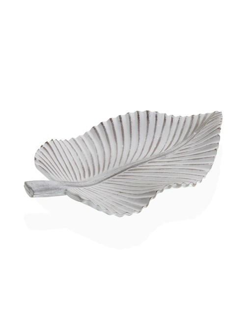 CENTRE EN FORME DE FEUILLE BLANCHE DE 35 CM